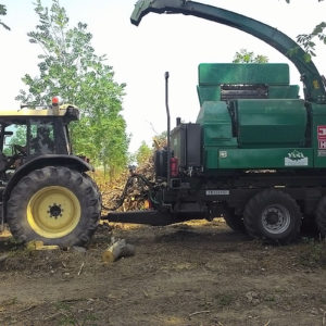 Allestimento cantiere cippatura